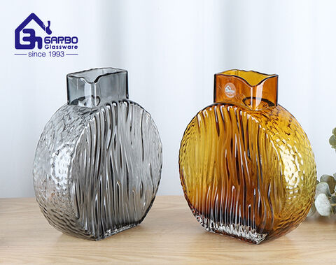 Handmade Glass vase 1pc in color box small MOQ  wholesale price 