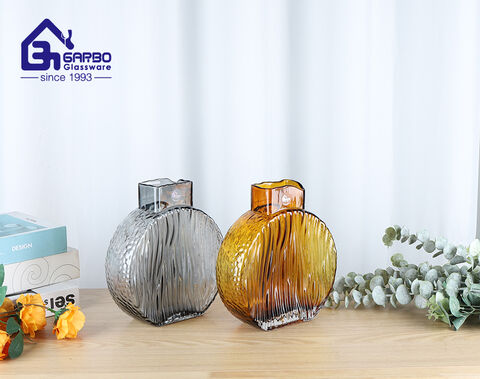 Handmade Glass vase 1pc in color box small MOQ  wholesale price 