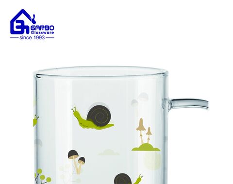 450ml high borosilicate single wall glass mug wholesale