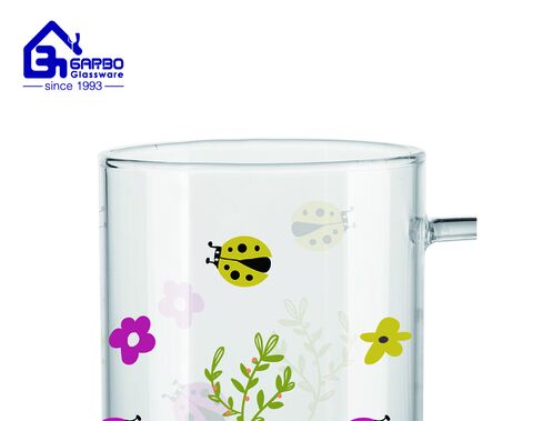 450ml high borosilicate single wall glass mug wholesale