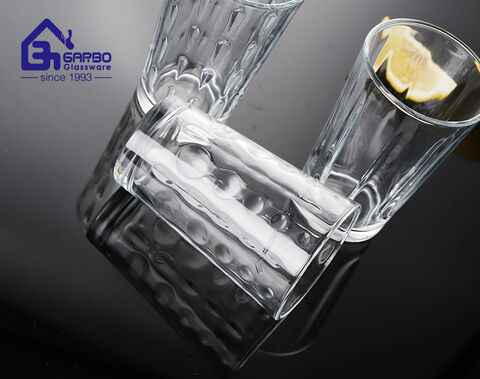 Luxury high white water glass cup with inner grain for American market