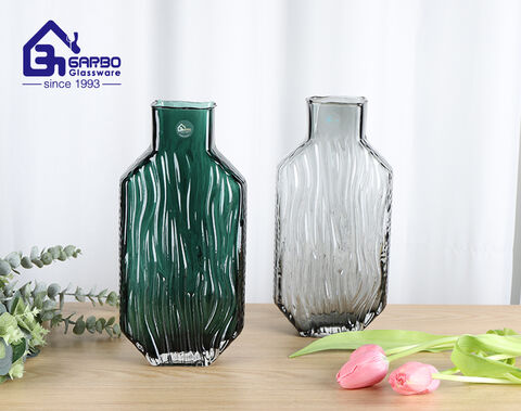 Hand-blown solid color new design glass vase for home decor