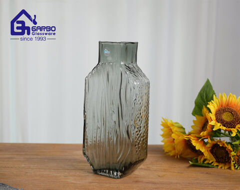 Hand-blown solid color new design glass vase for home decor