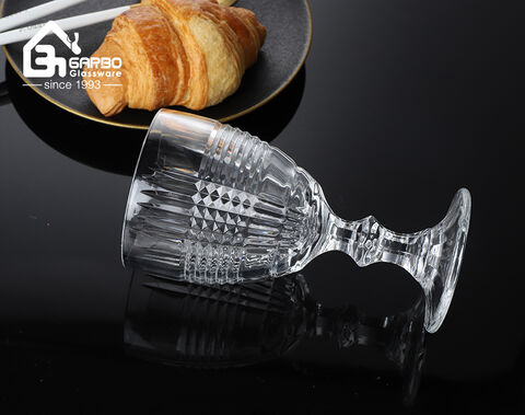 Stemware Wine Glass Cup Engraved Design Glass Goblet