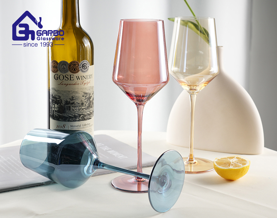 High-end handmade ion plating wine goblet for American market