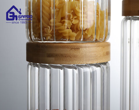 China supplier borosilicate glass jar 1200ml clear food storage jar