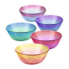 spray color glass bowls