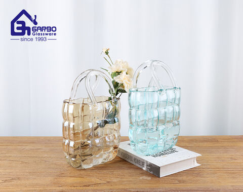 Luxury solid color glass vase for American and European market