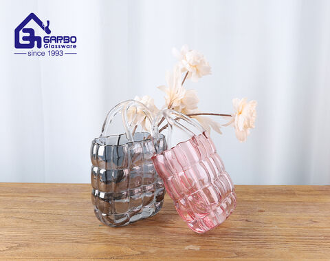 Luxury solid color glass vase for American and European market