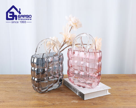 Luxury solid color glass vase for American and European market