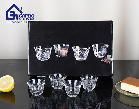 China Großhandel Elegantes arabisches 12-teiliges Glas Cawa Cup Set für Tee