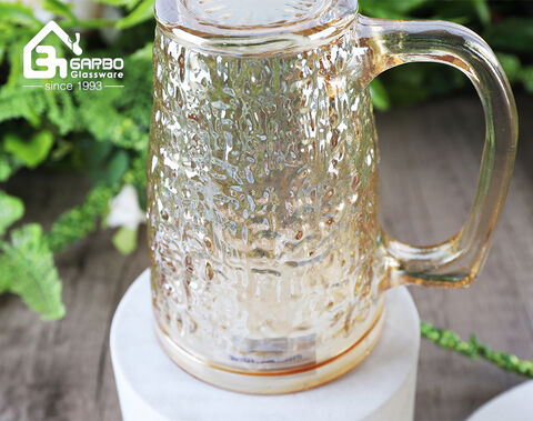 Tasse en verre de bière de couleur ambre, vente en gros, pour pays du Moyen-Orient