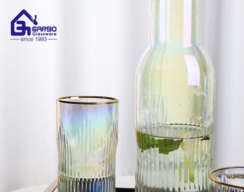 Ion plating with golden rim glass tumblers for Multifunctional use