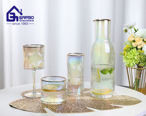 Ion plating with golden rim glass tumblers for Multifunctional use