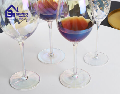 Wholesale supplier Ion plating hand made wine glass stemware