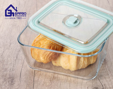 Food Storage Container Oven Use Safe Glass Bowl Set with H Line Design