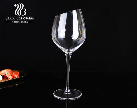 400ml slant cold cut wine glass goblet for gift orders