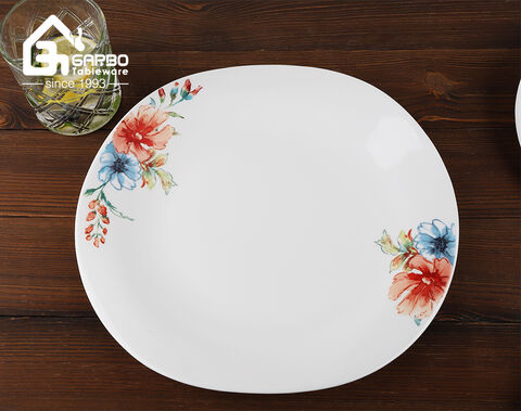 New arrival wholesale white opal glass dinnerware set factory