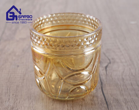 Mass production gold glass cup for wedding gift  factory