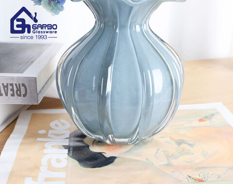 High-end handmade irregular glass vase for European market