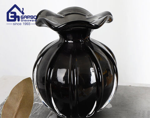 High-end handmade irregular glass vase for European market