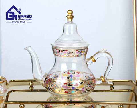 Turkish style high borosilicate glass teapot set for wholesale