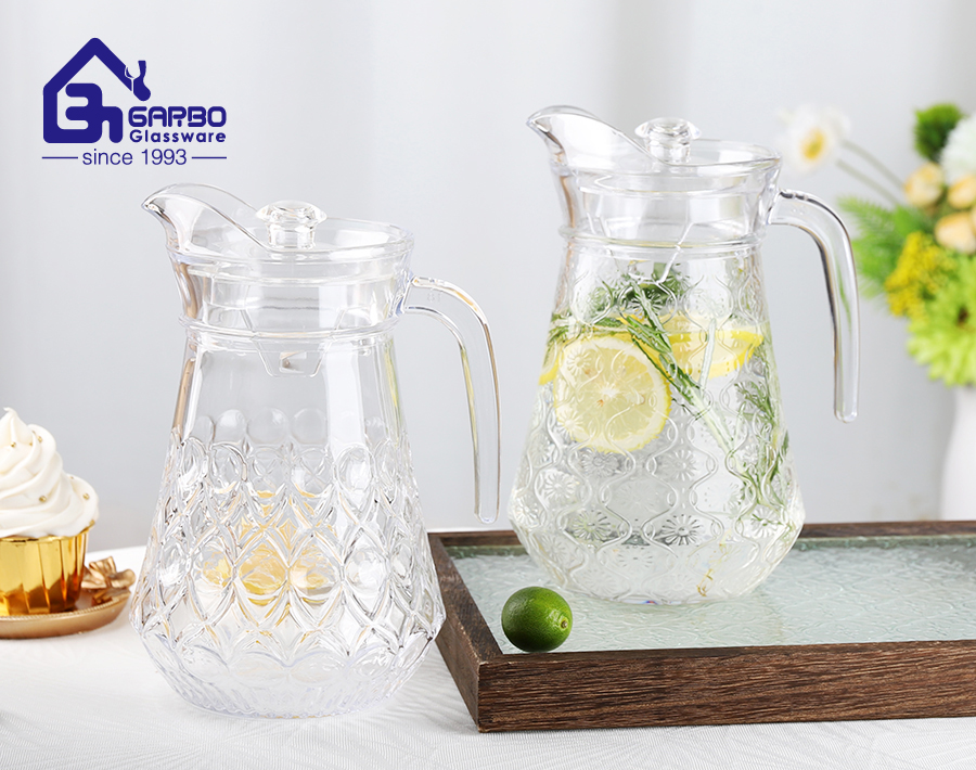 China factory direct sales 1300ml glass water juice pitcher for home restaurant us