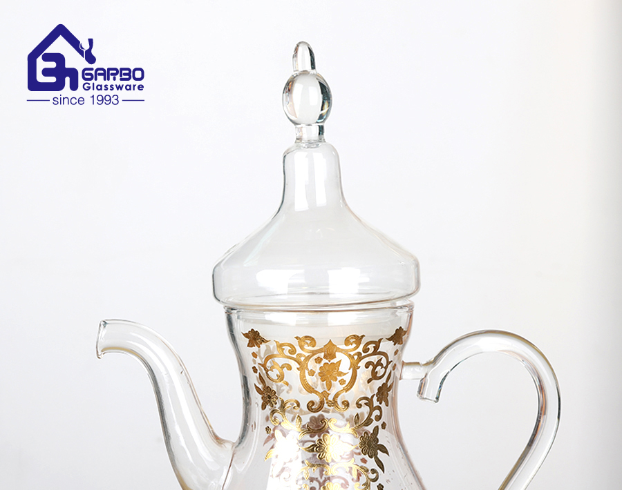 Wholesale high-end borosilicate glass tea pot and cups set