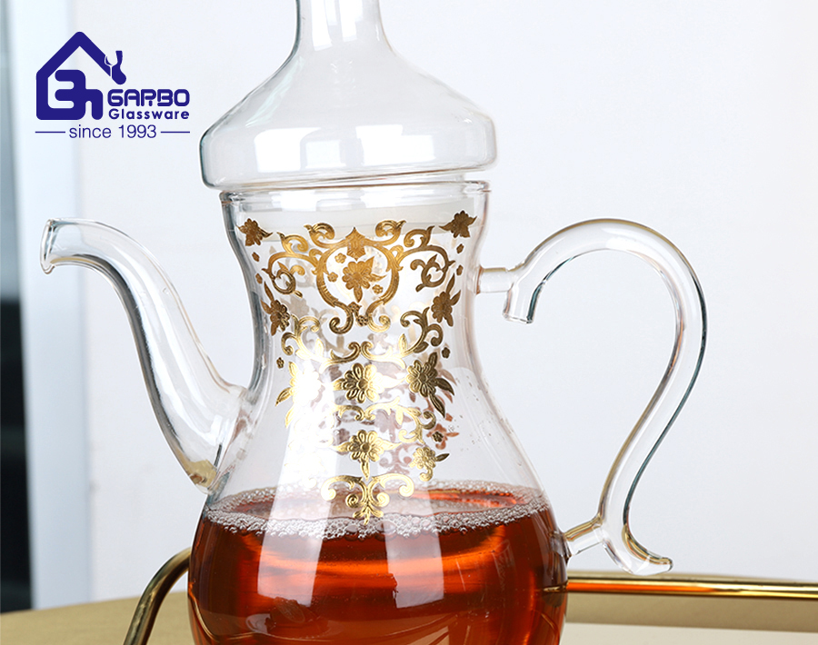 Wholesale high-end borosilicate glass tea pot and cups set