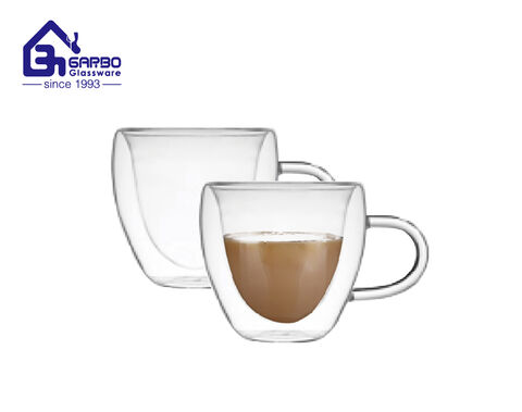 100ml double wall glass coffee cup for expresso