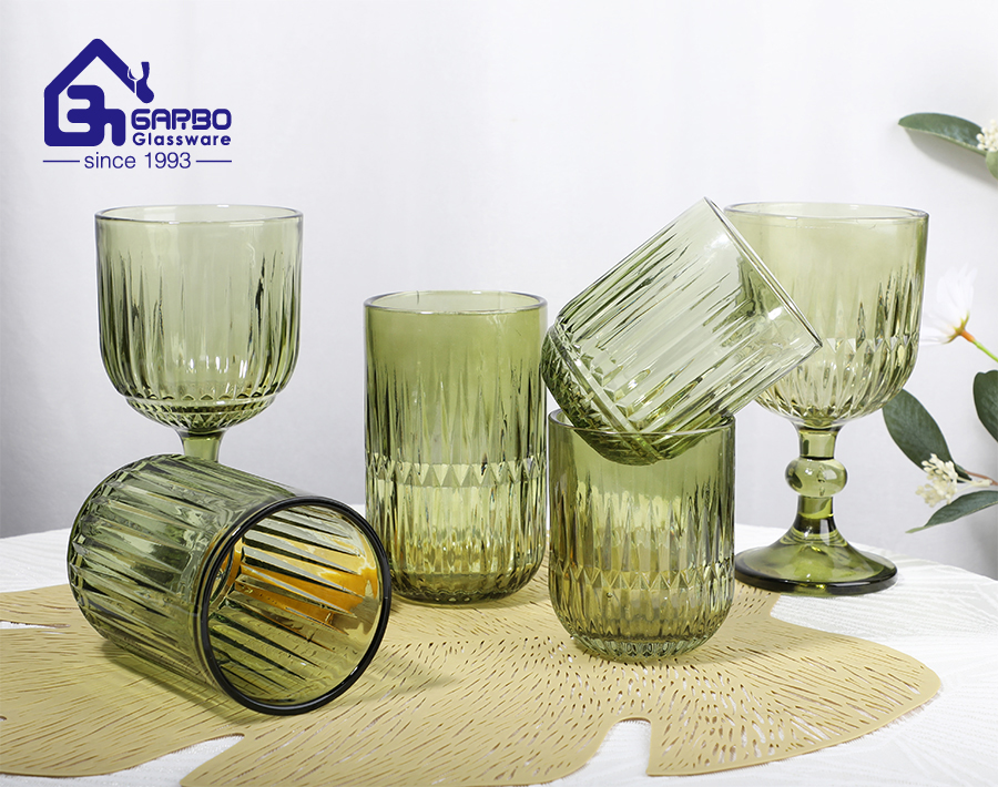 Luxury Grenn Color Glass Cup Series Վրաստանի համար