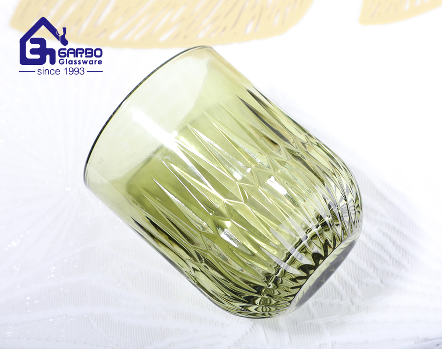 Luxury Green Color Glass Cup for Wine and Beverage