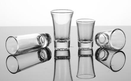 Luxury and high white shot glass cup for vodka and tequila