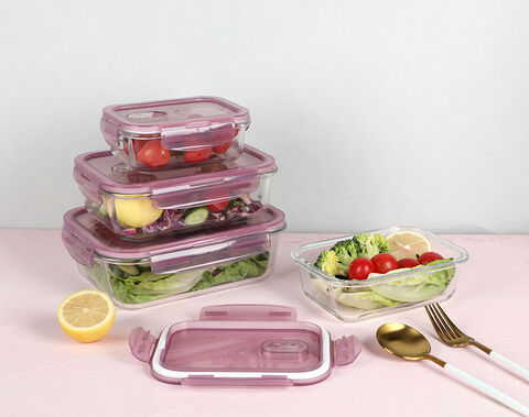 370ML tempered glass lunch box for food storage in bulk pack