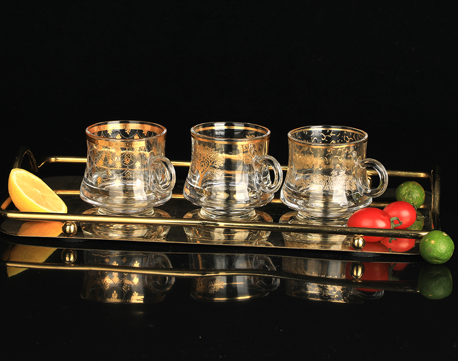 6pcs set elegant glass tea mug for drinking tea trends