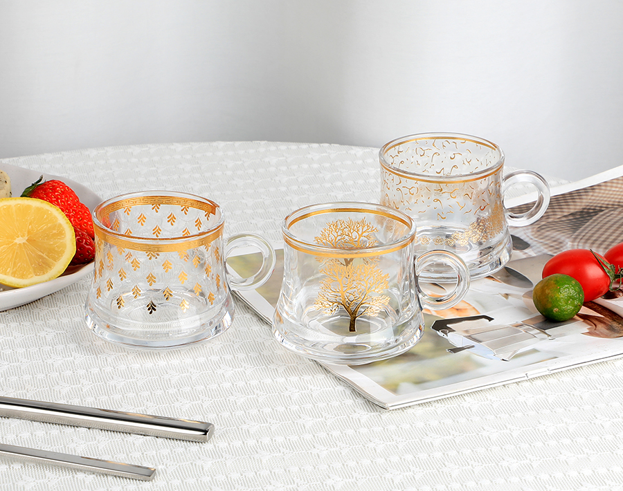 6pcs set elegant glass tea mug for drinking tea trends