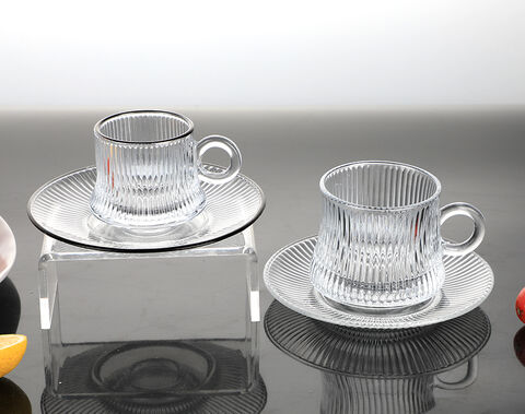 elegant glass tea mug